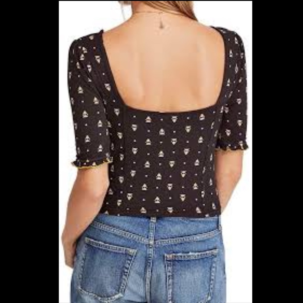 Free People Bosanova Cropped Top - Black - Picture 10 of 12